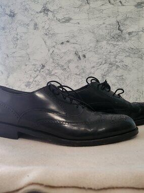 Size 10 Bostonian Black Captoe Mens Dress Shoes